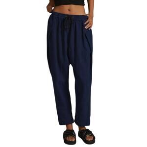 Anthropologie Pilcro Blue Linen Cotton Blend Pants Size XS